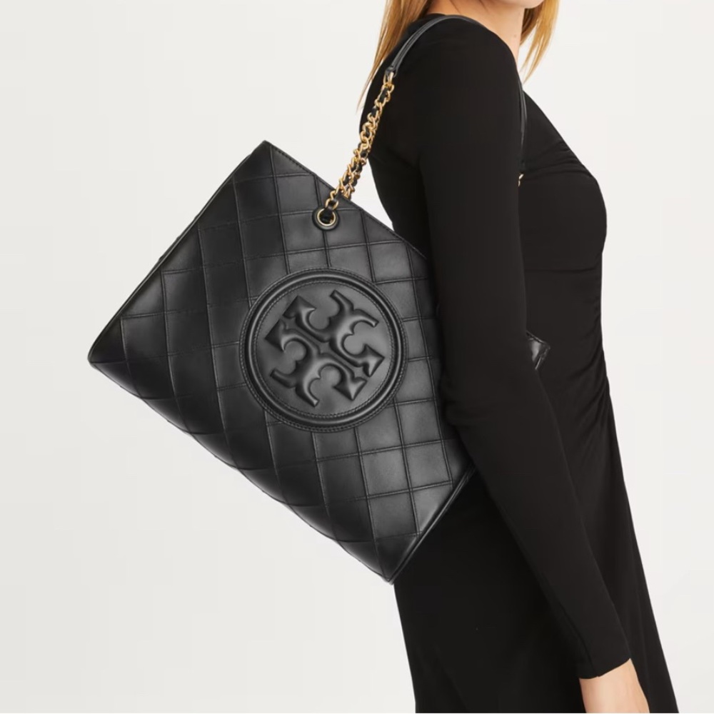 New!!! 🖤 Tory Burch Black FLEMING SOFT CHAIN TOTE w/ Dust Cover $698